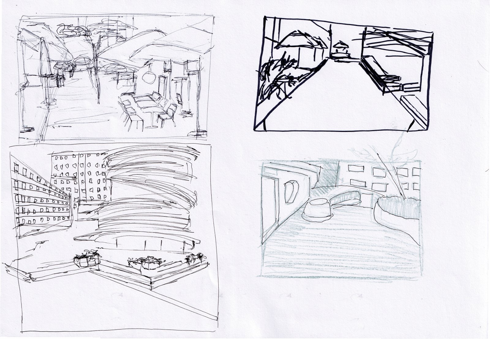 Location studies: Composition and perspective thumbnails