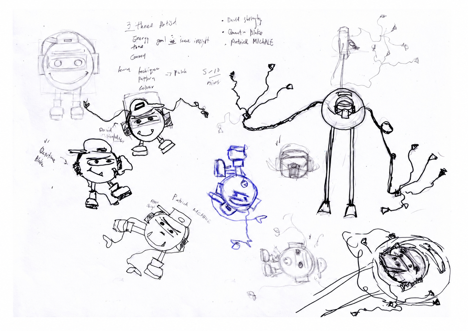 Movement studies: Gesture, silhouette, and personality variations